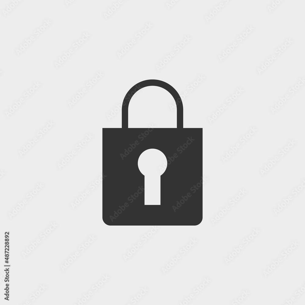 Lockpad vector icon illustration sign Lockpad vector icon illustration sign