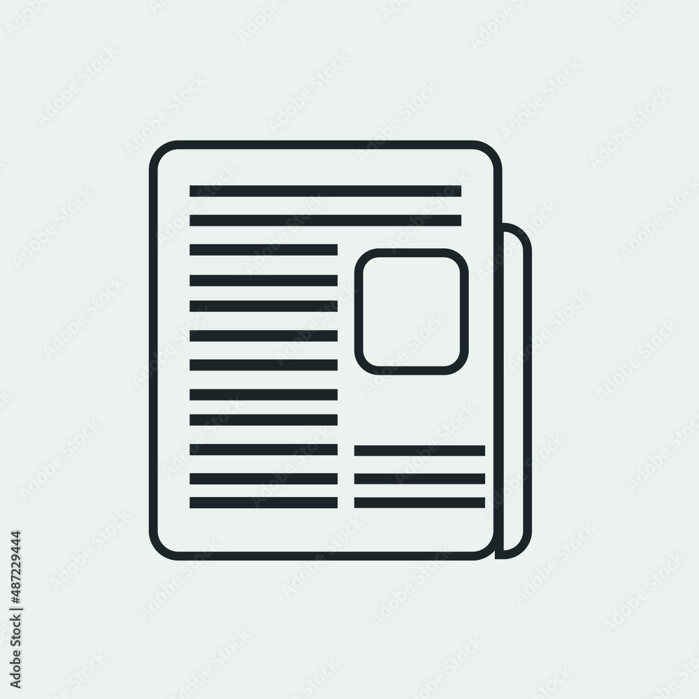 Newspaper vector icon illustration sign Newspaper vector icon illustration sign