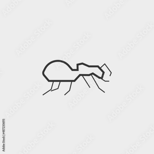 Ant vector icon illustration sign