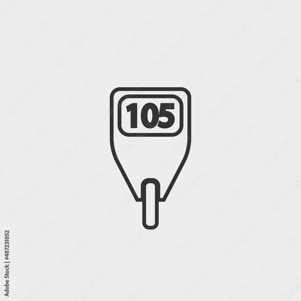 Glucometer vector icon illustration sign Glucometer vector icon illustration sign
