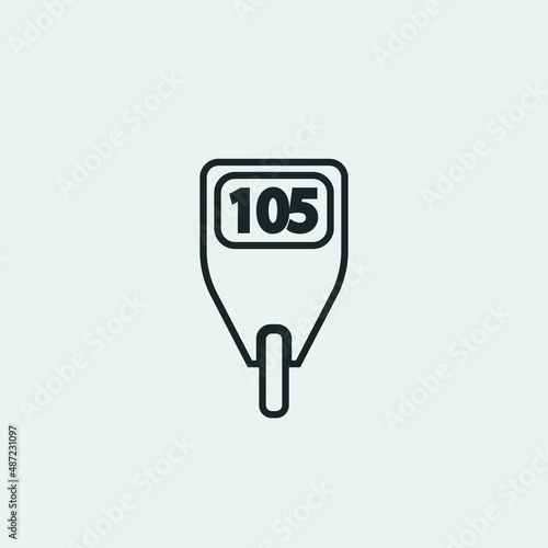 Glucometer vector icon illustration sign
