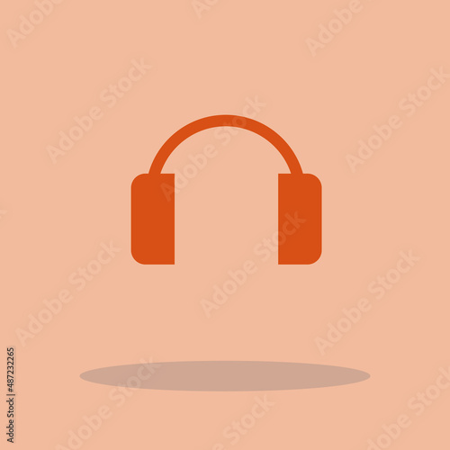 Headphones vector icon illustration sign