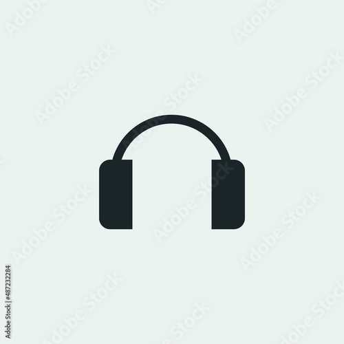 Headphones vector icon illustration sign