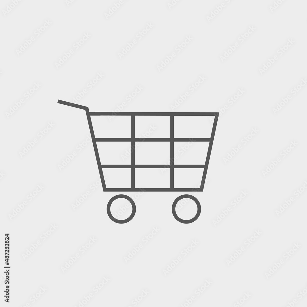 Cart vector icon illustration sign