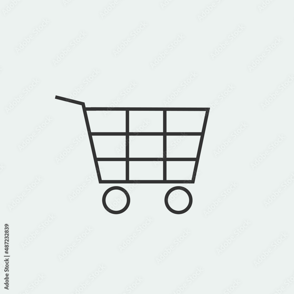 Cart vector icon illustration sign