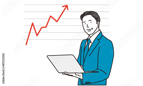 企業で成長するアジア人ビジネスマン