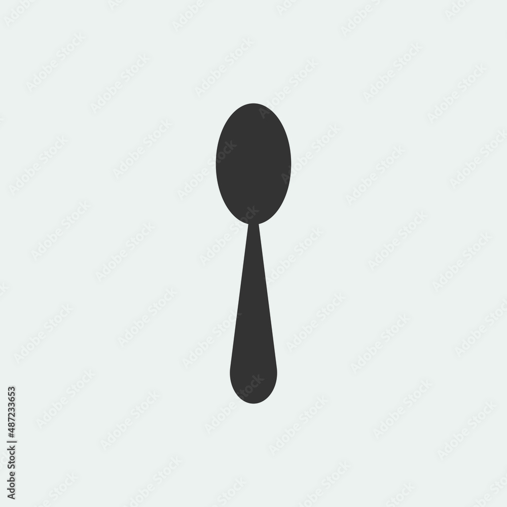 Spoon vector icon illustration sign Spoon vector icon illustration sign