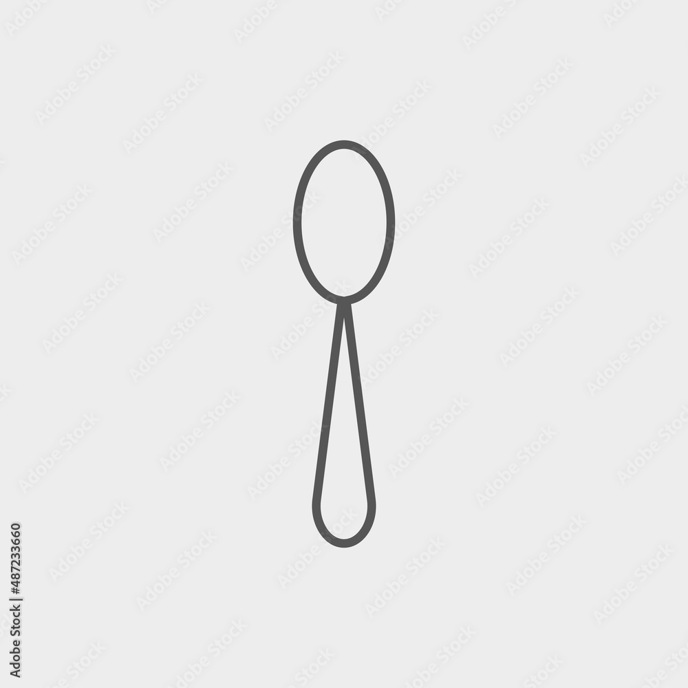 Spoon vector icon illustration sign Spoon vector icon illustration sign