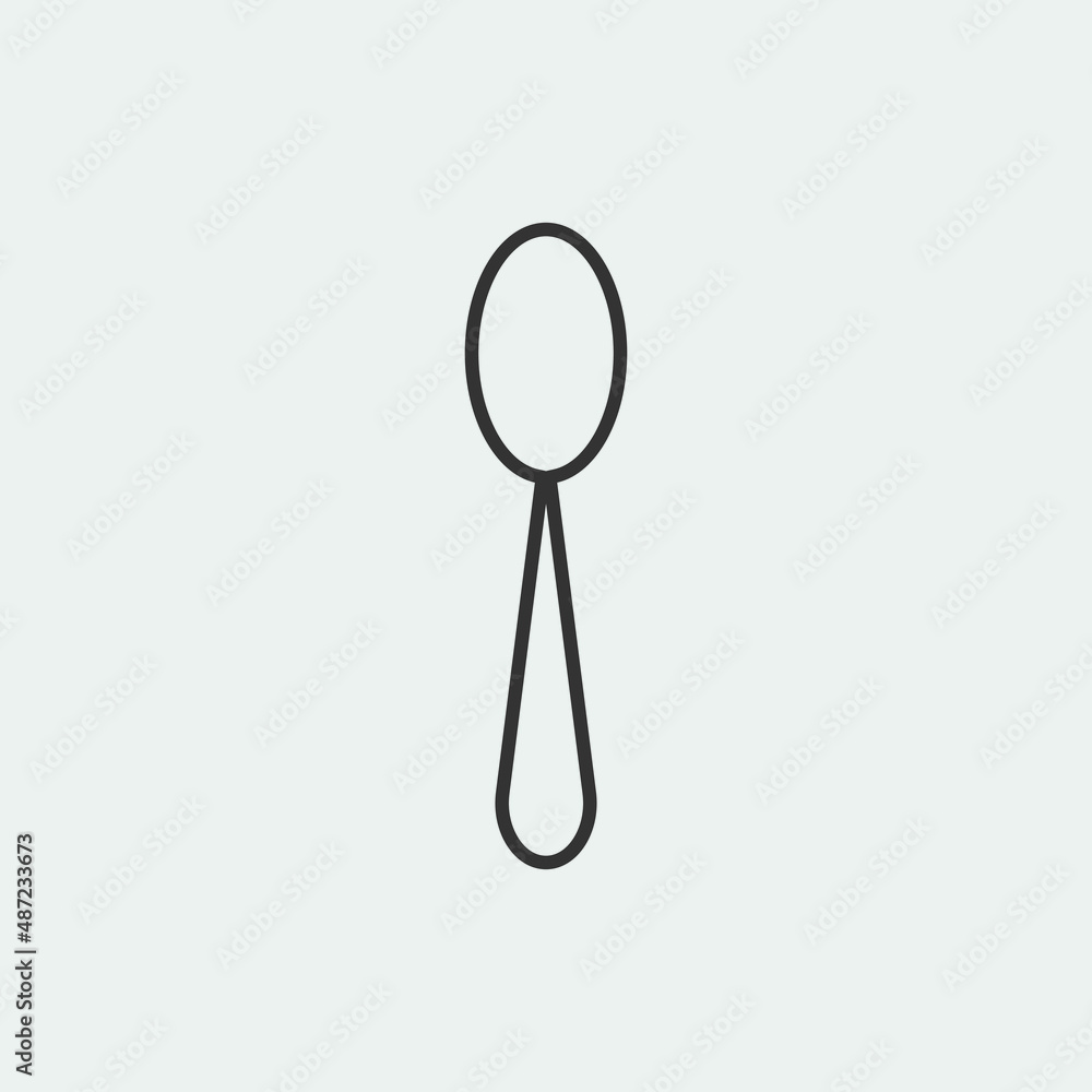 Spoon vector icon illustration sign Spoon vector icon illustration sign