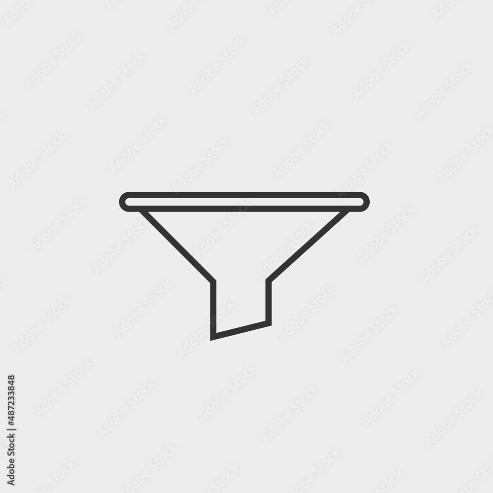 Funnel vector icon illustration sign Funnel vector icon illustration sign