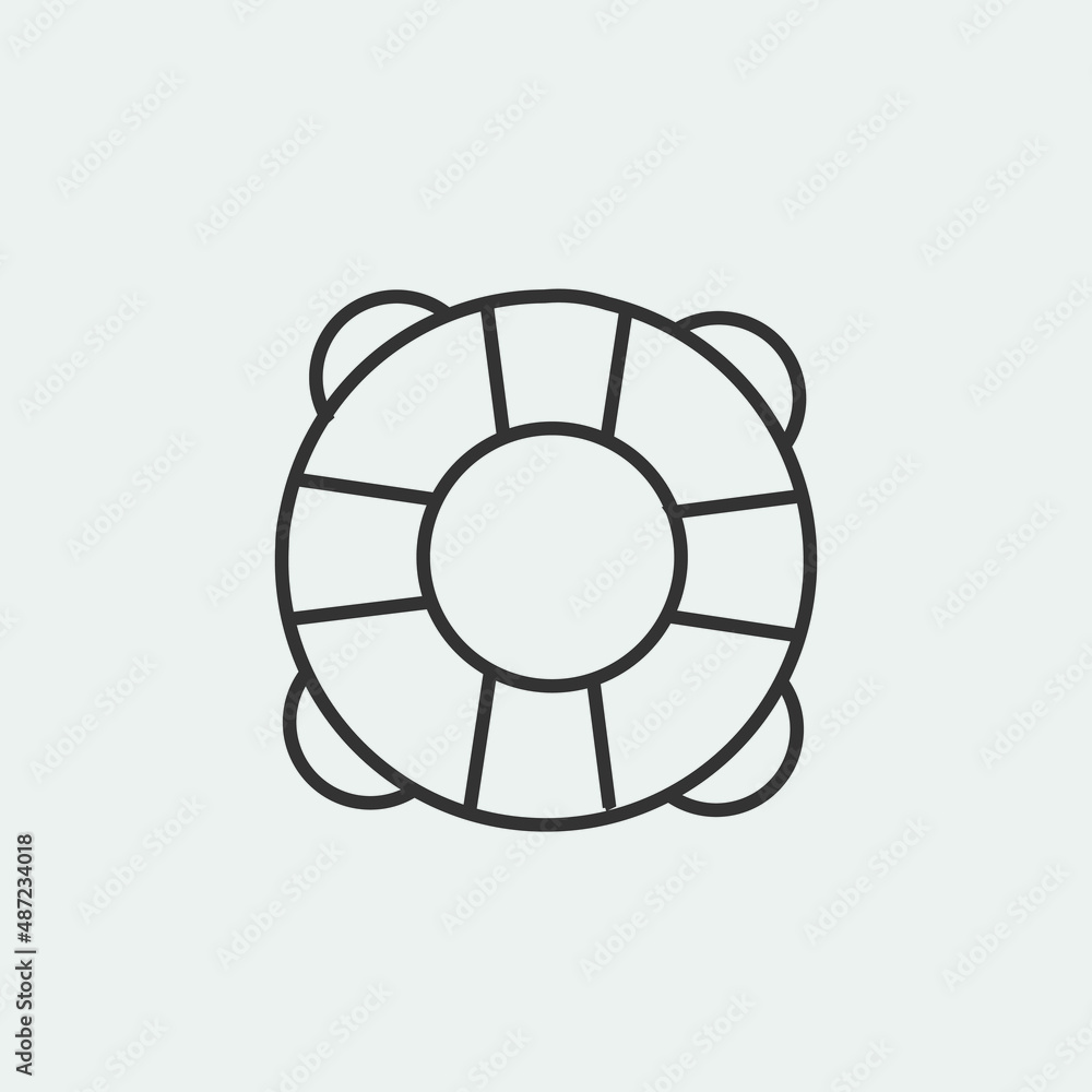 Life saver vector icon illustration sign Life saver vector icon illustration sign