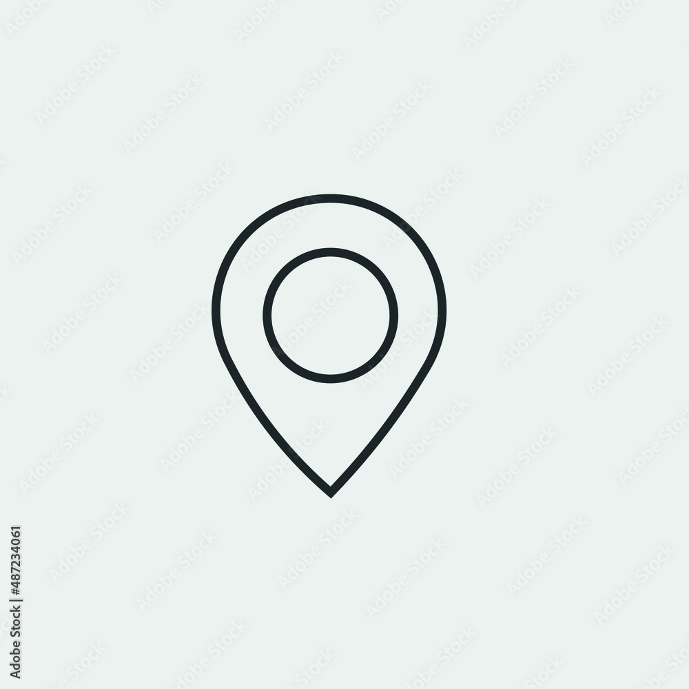 Location pin vector icon illustration sign Location pin vector icon illustration sign