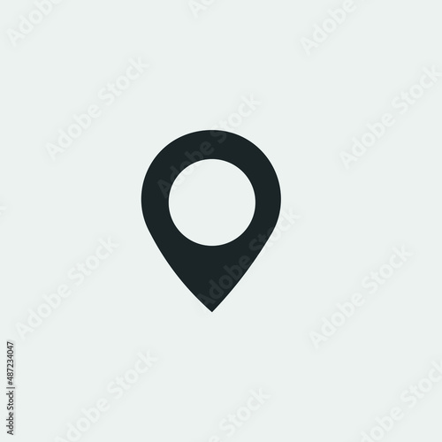 Location pin vector icon illustration sign
