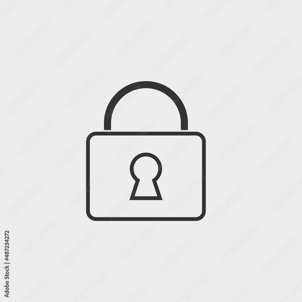 Lockpad vector icon illustration sign Lockpad vector icon illustration sign