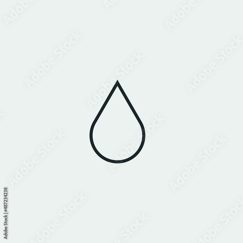 Water drop vector icon illustration sign