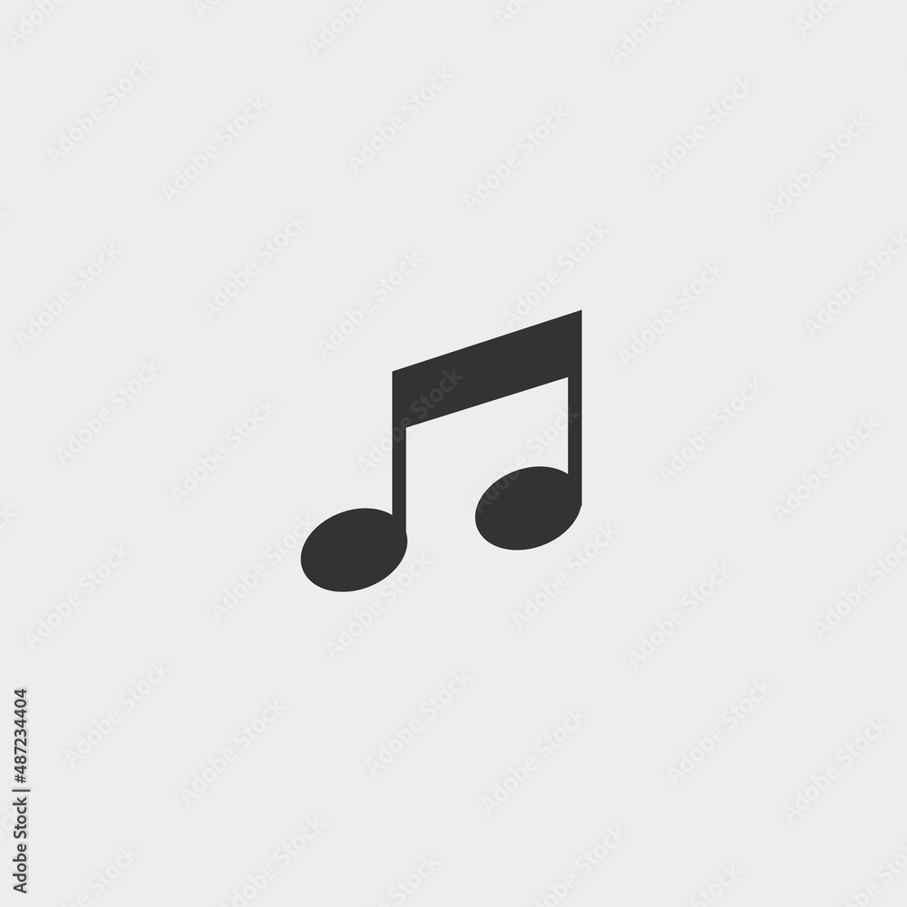 Music sign vector icon illustration sign Music sign vector icon illustration sign