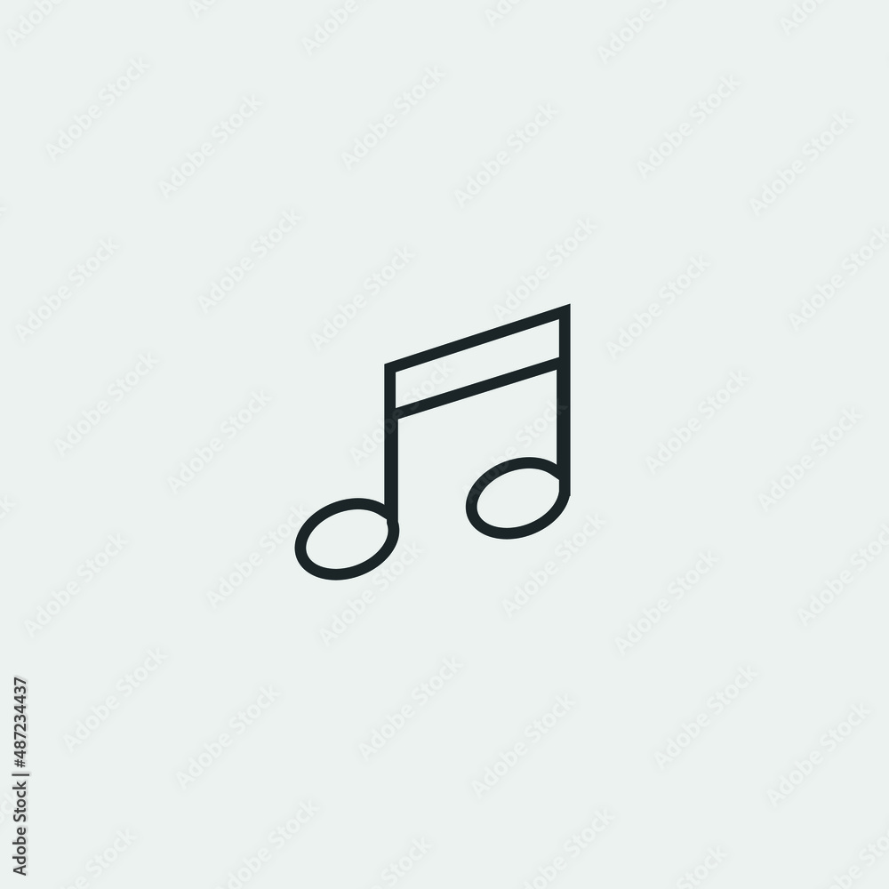 Music sign vector icon illustration sign Music sign vector icon illustration sign