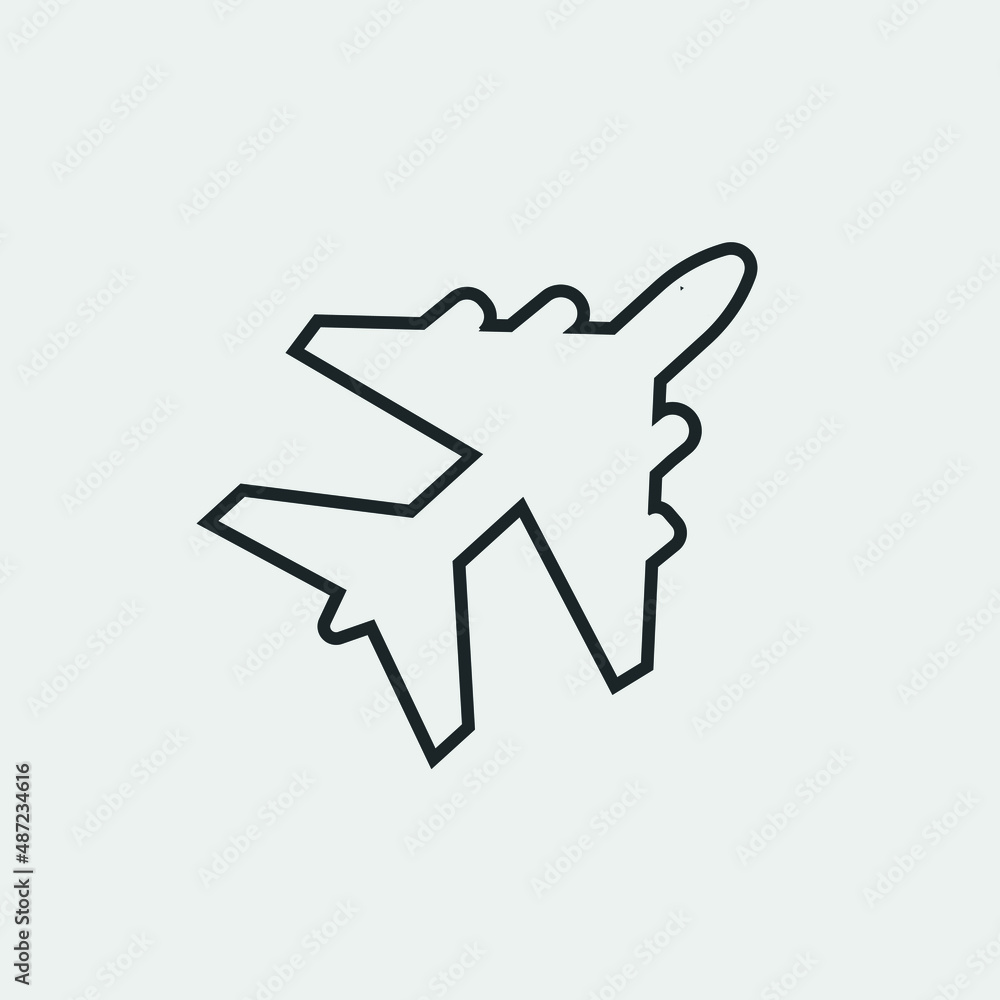Plane vector icon illustration sign Plane vector icon illustration sign
