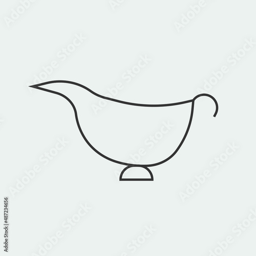 Sauce boat vector icon illustration sign