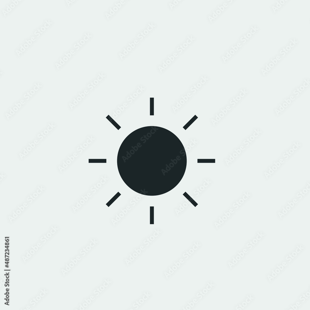 Sun vector icon illustration sign Sun vector icon illustration sign