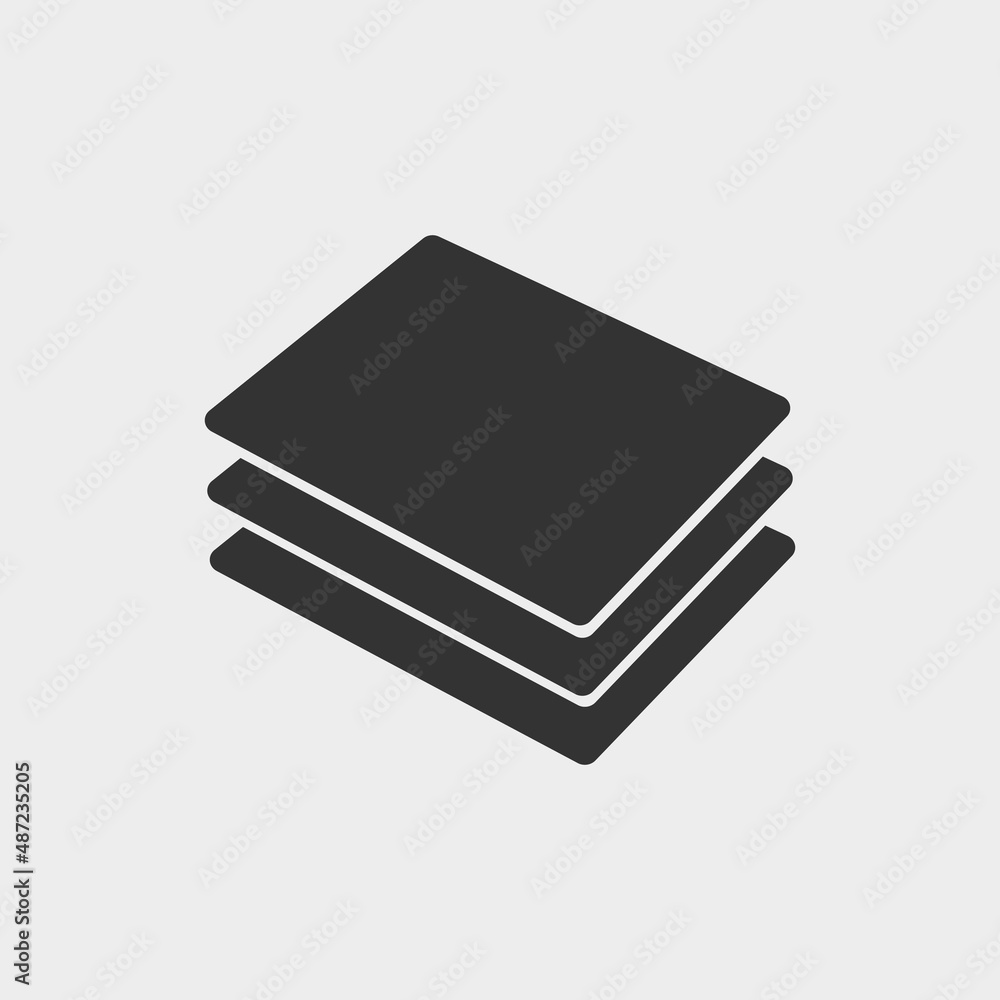 Layer vector icon illustration sign