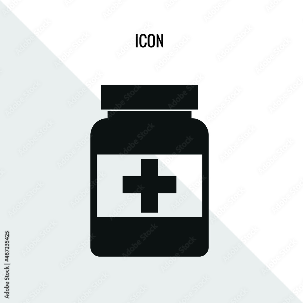 Medicine bottle vector icon illustration sign Medicine bottle vector icon illustration sign