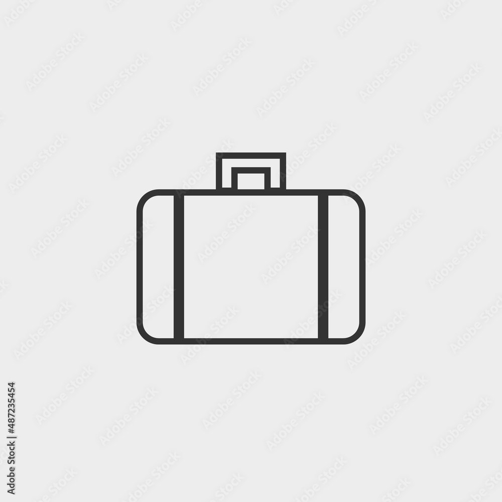 Briefcase vector icon illustration sign Briefcase vector icon illustration sign