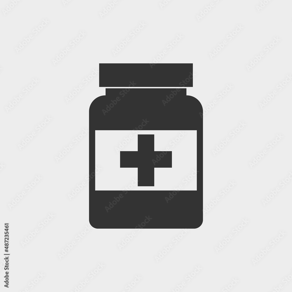 Medicine bottle vector icon illustration sign Medicine bottle vector icon illustration sign