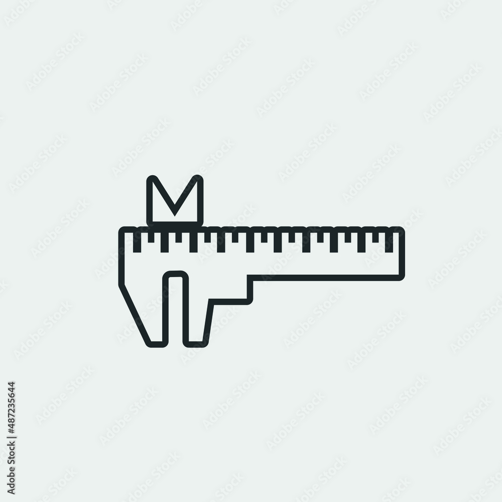 Caliper vector icon illustration sign Caliper vector icon illustration sign