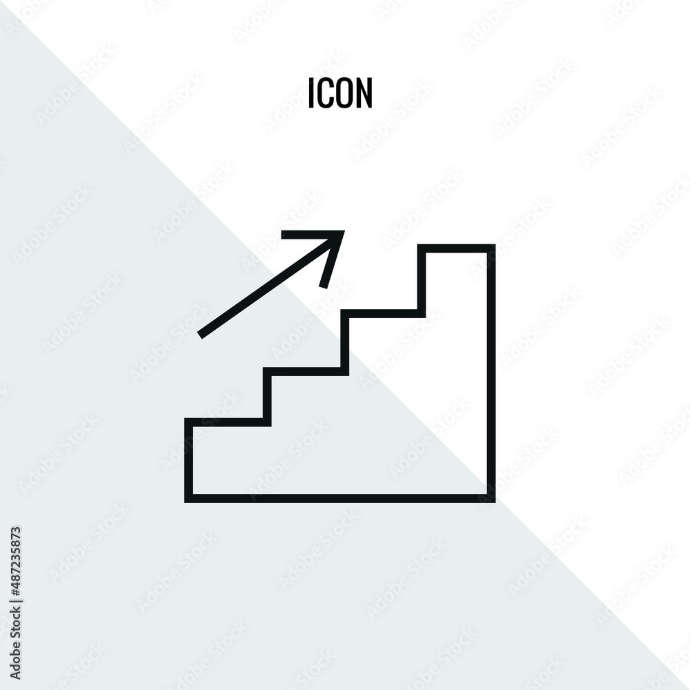 Upstairs vector icon illustration sign Upstairs vector icon illustration sign