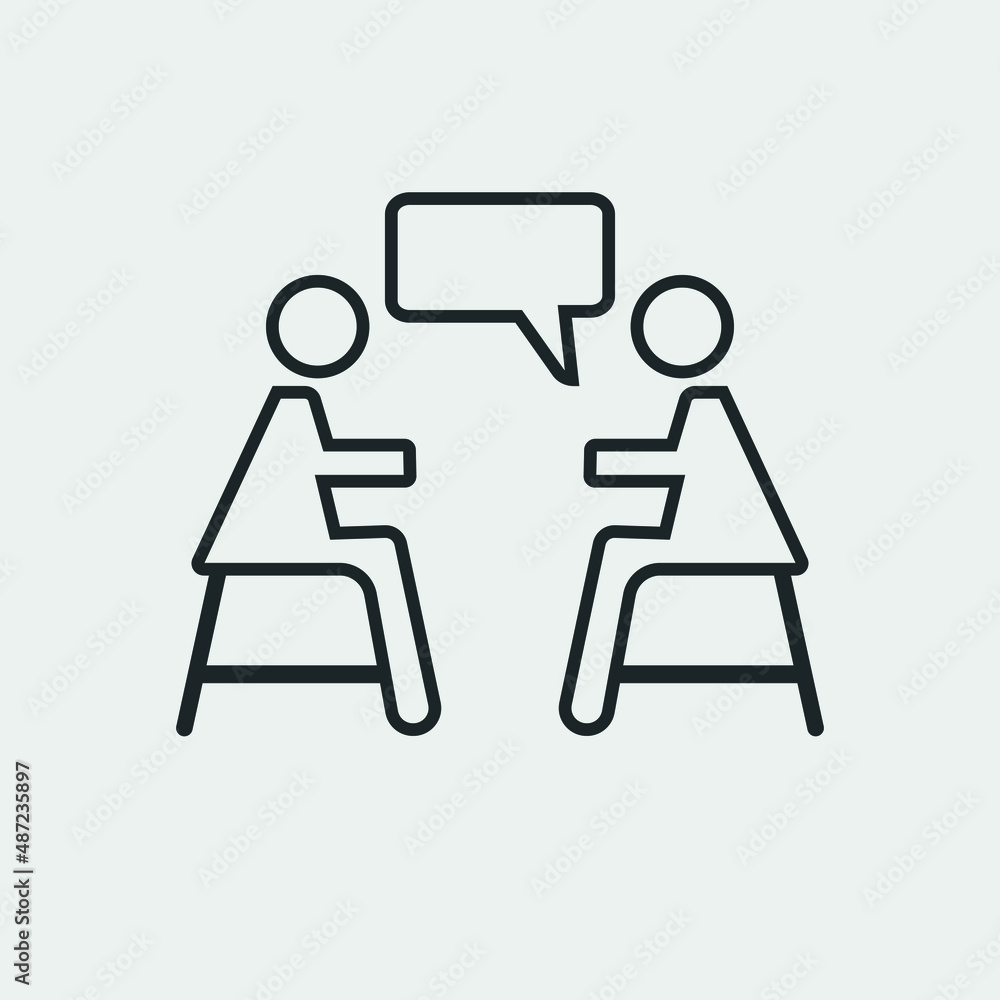 Conversation vector icon illustration sign Conversation vector icon illustration sign