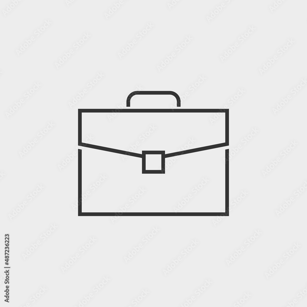 Briefcase vector icon illustration sign Briefcase vector icon illustration sign