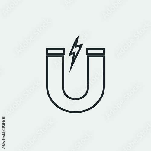 Magnet vector icon illustration sign