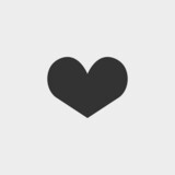 Love heart vector icon illustration sign