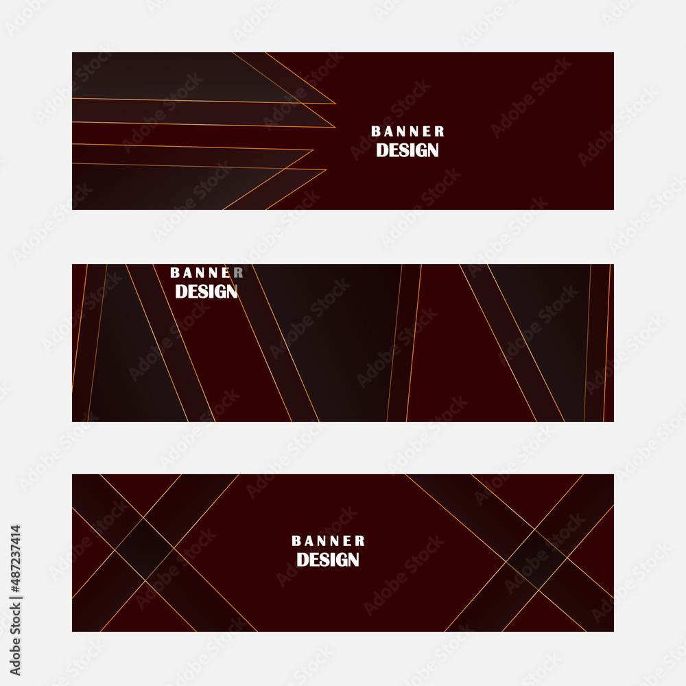 Set of abstract banner background vector Set of abstract banner background vector