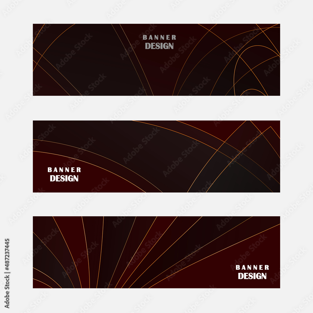 Set of abstract banner background vector Set of abstract banner background vector