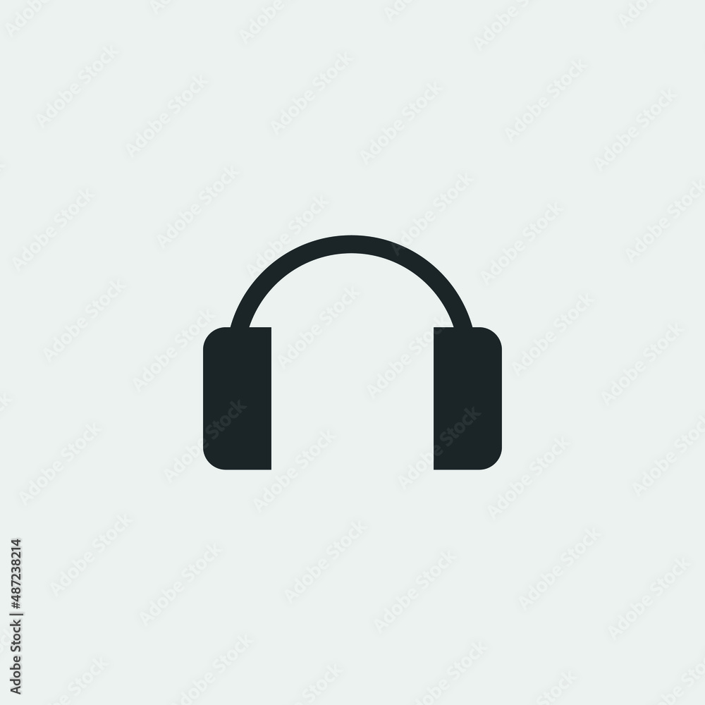 Headphones vector icon illustration sign Headphones vector icon illustration sign