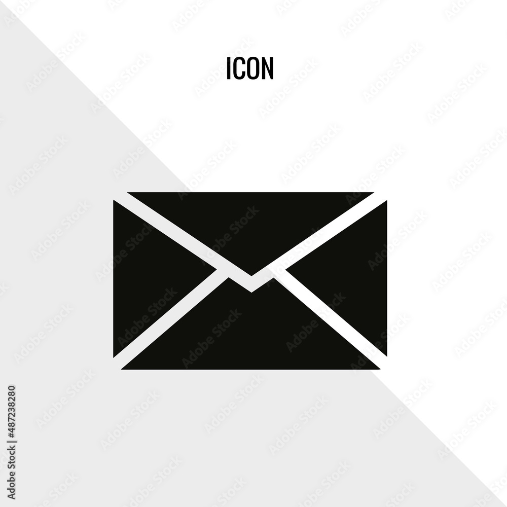 Closed envelope vector icon illustration sign Closed envelope vector icon illustration sign