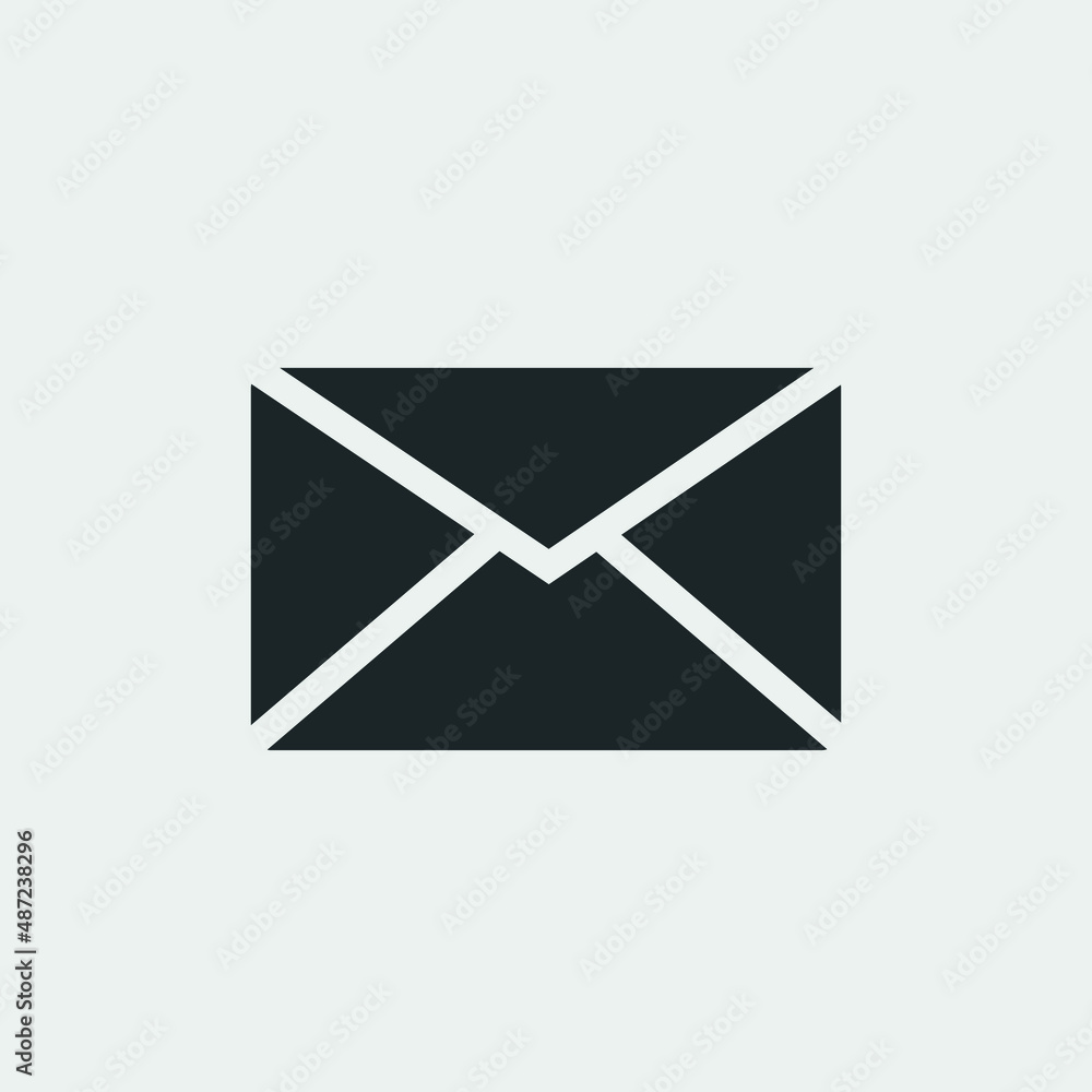 Closed envelope vector icon illustration sign Closed envelope vector icon illustration sign