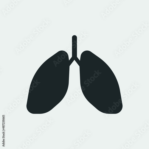 Lungs vector icon illustration sign