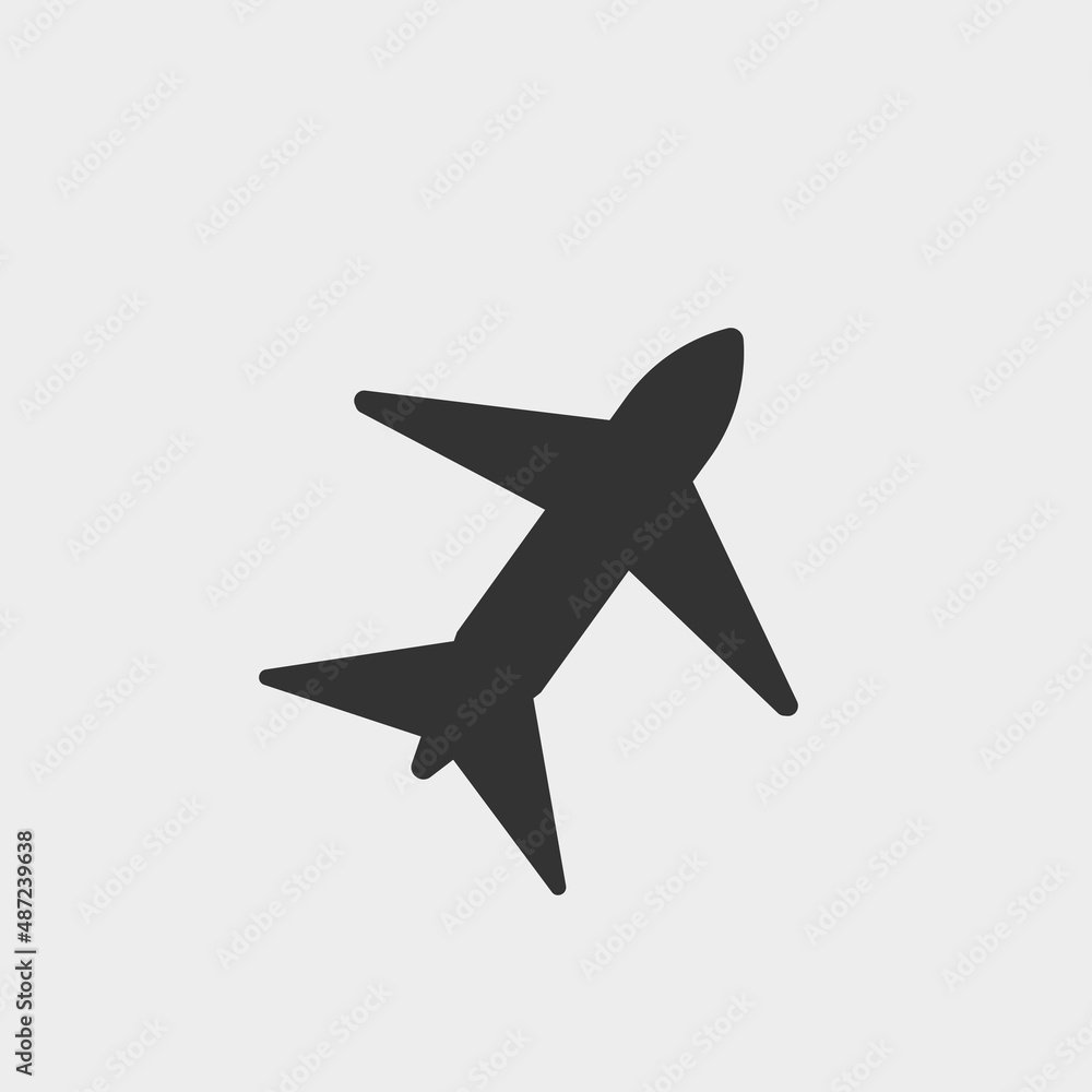 Aeroplane vector icon illustration sign Aeroplane vector icon illustration sign