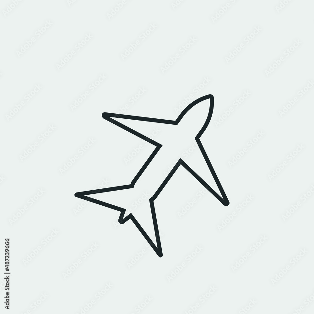 Aeroplane vector icon illustration sign Aeroplane vector icon illustration sign