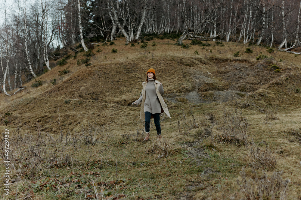 tourist in autumn clothes nature trees travel life style tourist in autumn clothes nature trees travel life style