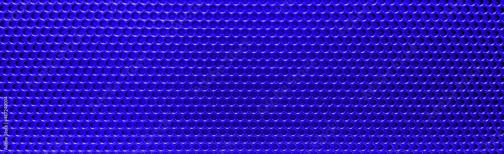 blue abstract plastic surface with holes like a grid. blue abstract plastic surface with holes like a grid.