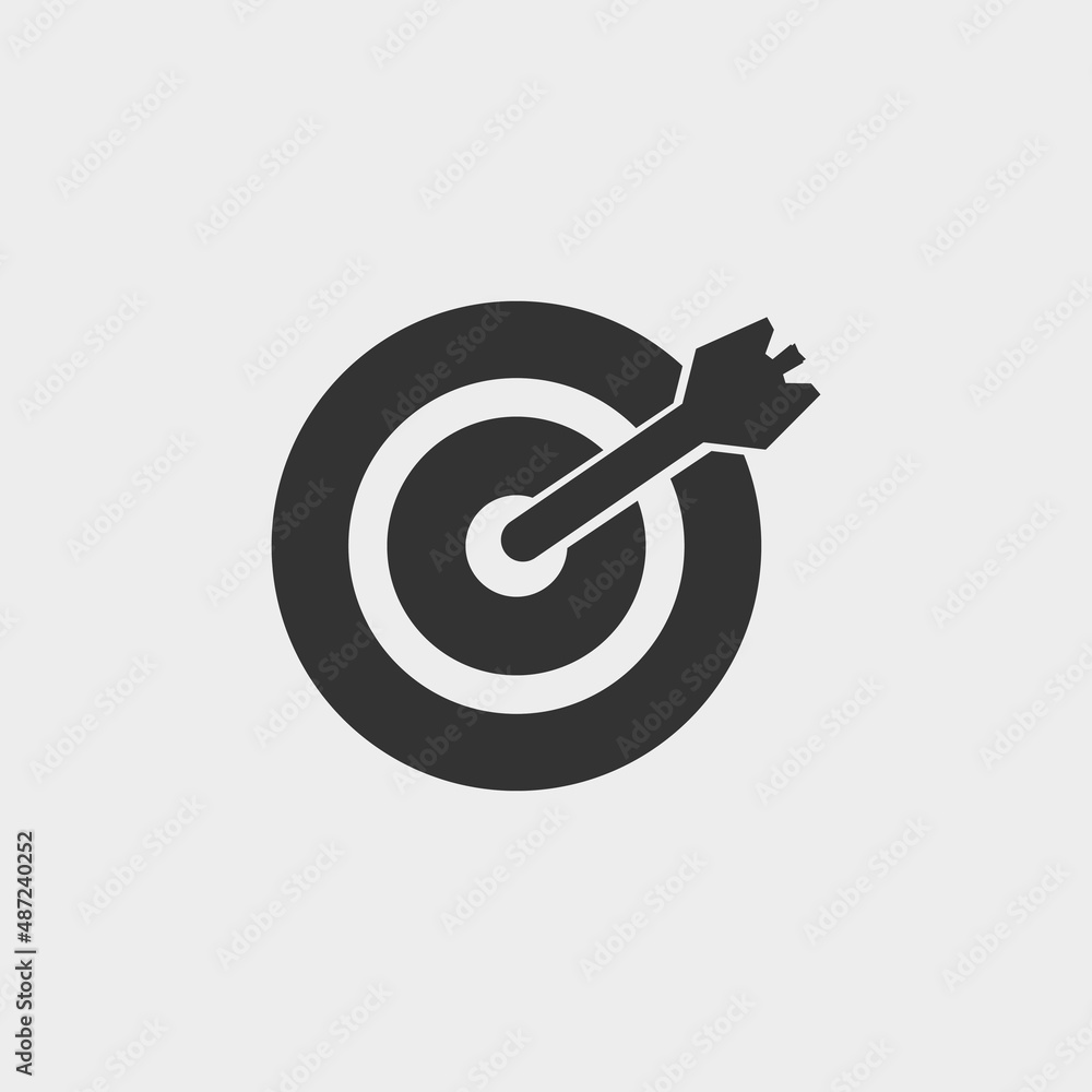 Arrow target vector icon illustration sign Arrow target vector icon illustration sign