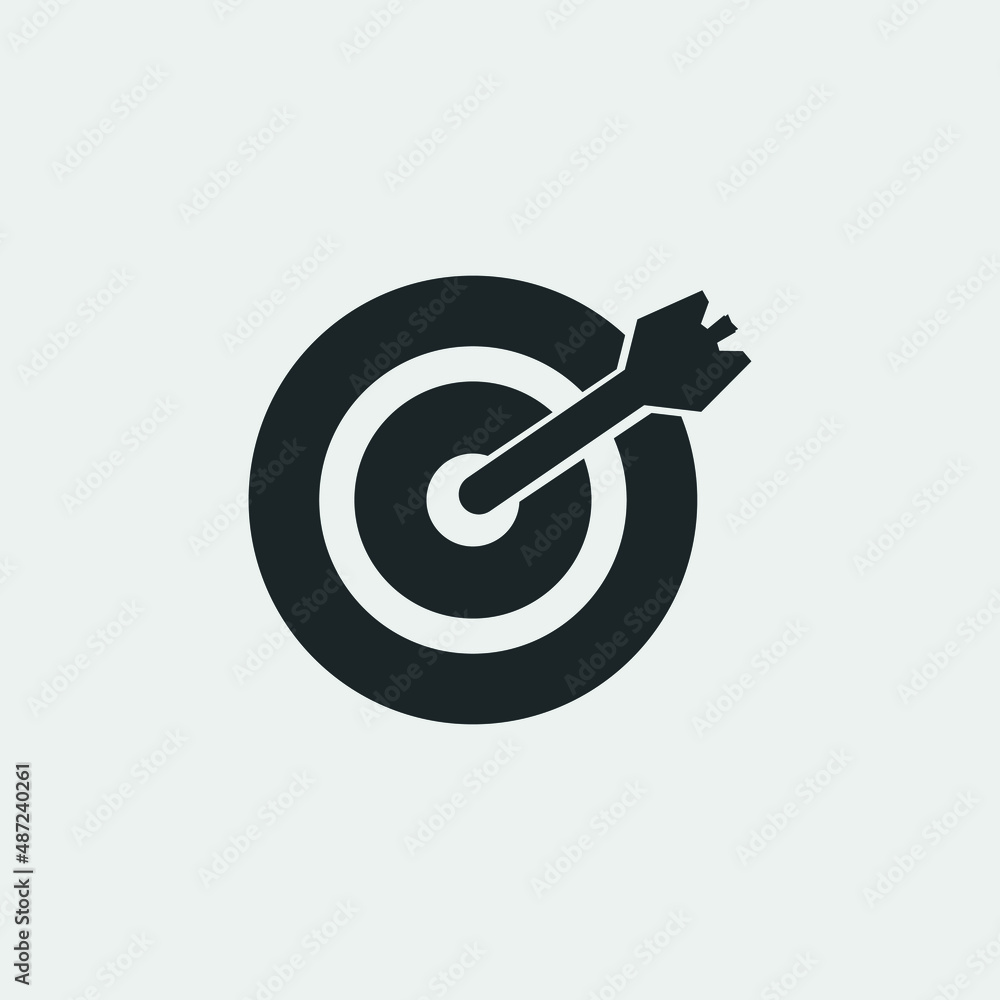Arrow target vector icon illustration sign Arrow target vector icon illustration sign