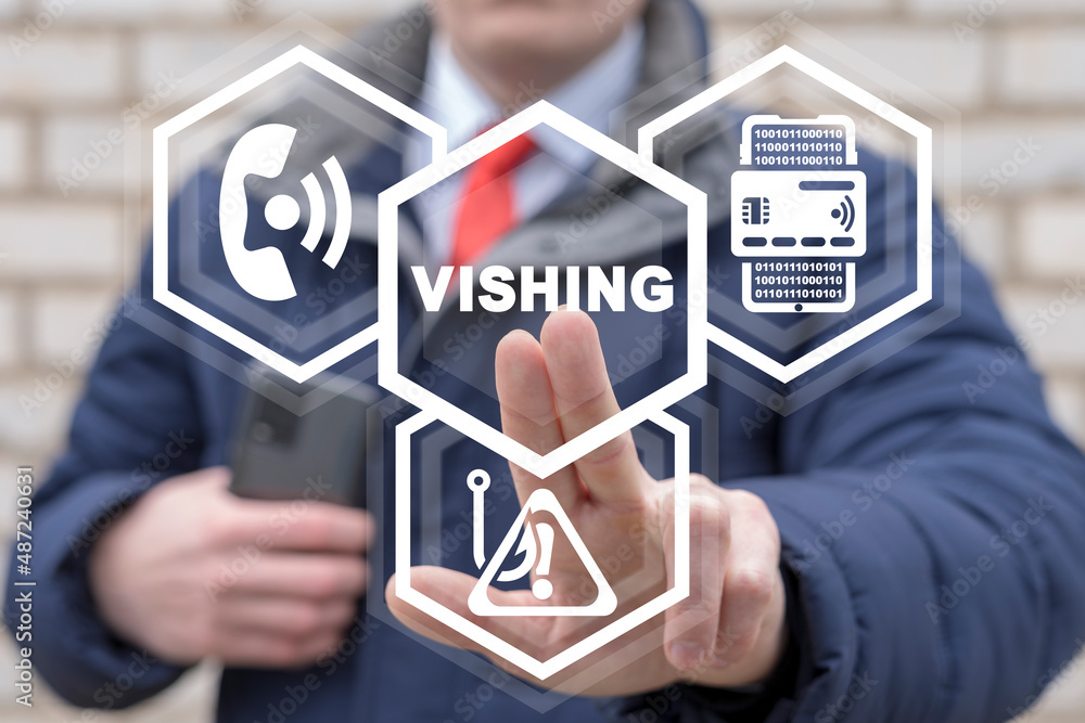 Concept Of Vishing. Voice Phishing Electronic Fraud. Vishing Call ...