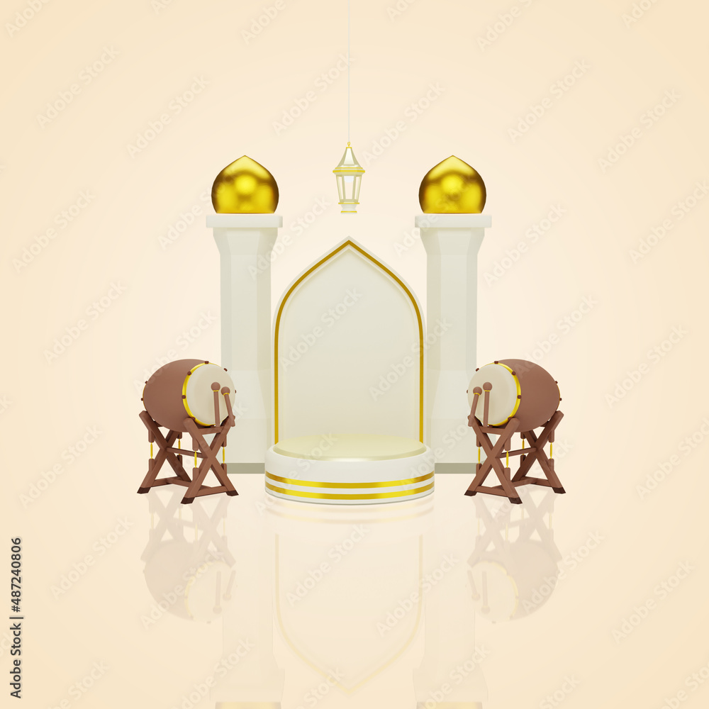 3d illustration Ramadan Kareem banner template 3d illustration Ramadan Kareem banner template