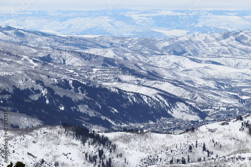 Winter Mountains Abstract