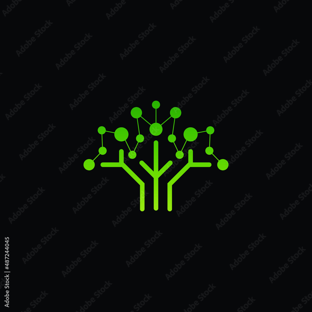 Tech Tree Modern Logo Icon Tech Tree Modern Logo Icon